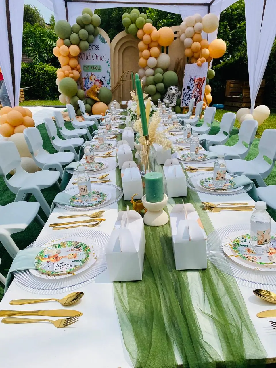 Magic Plum Green Jungle Themed Birthday Party